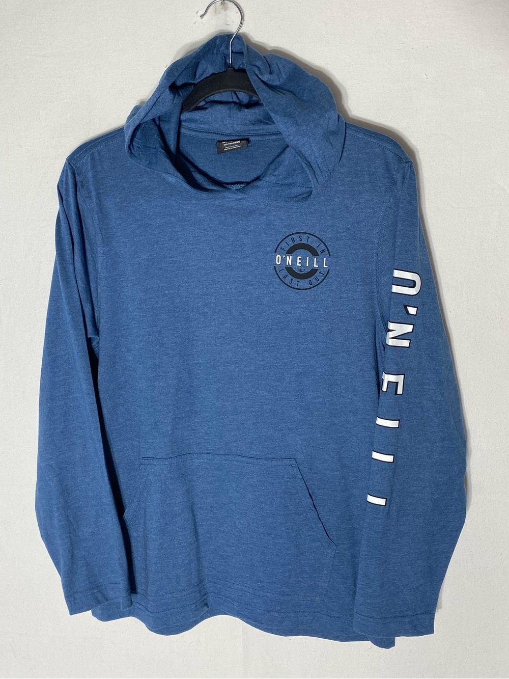 O'Neill Heathered Blue Lightweight Graphic Pullover Hoodie XXL 18/20